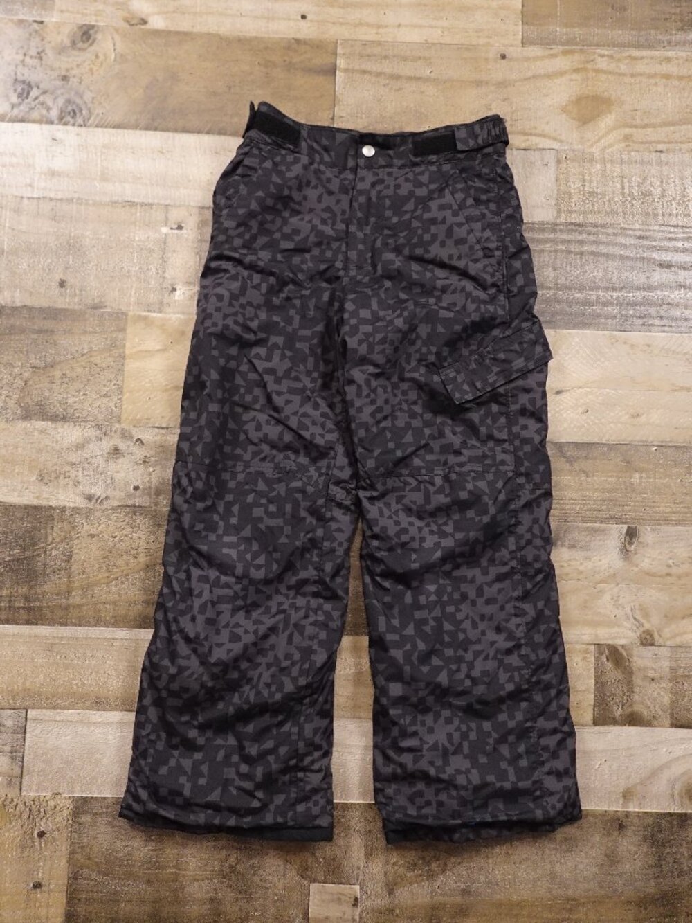 Columbia Insulated Snow Ski Pants Youth Medium Black Gray Winter Outdoor